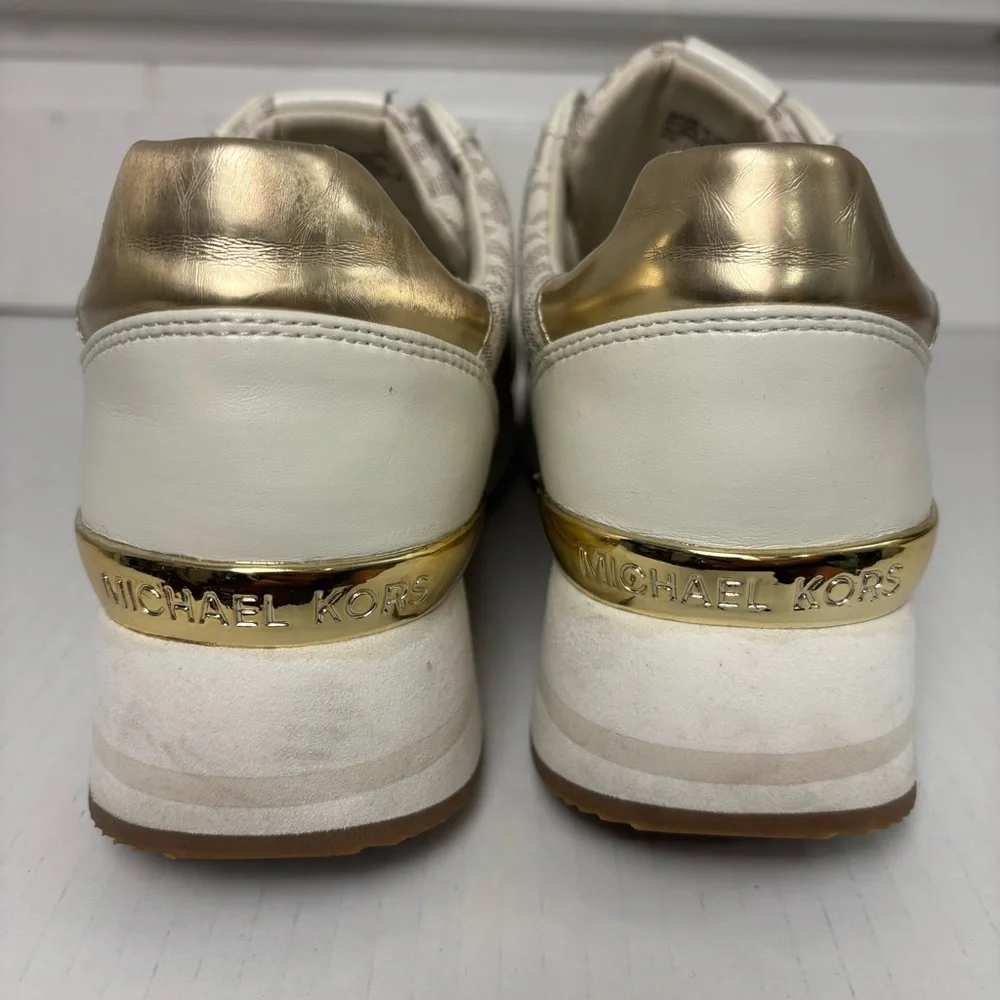 Michael Kors Womens Monique Logo Shoes Sz 8 Platform Trainer Sneaker - Picture 3 of 14